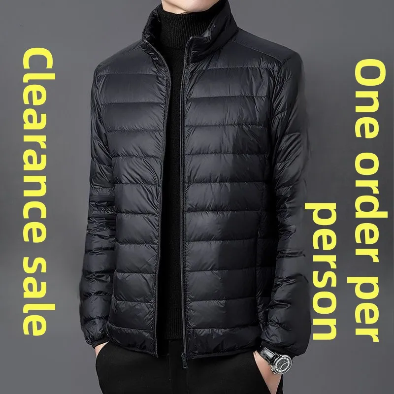 

Легкая хлопковая мужская куртка на осень-зиму с воротником-стойкой, повседневное пуховое хлопковое пальто с капюшоном, верхняя одежда большого размера, тонкая, теплая