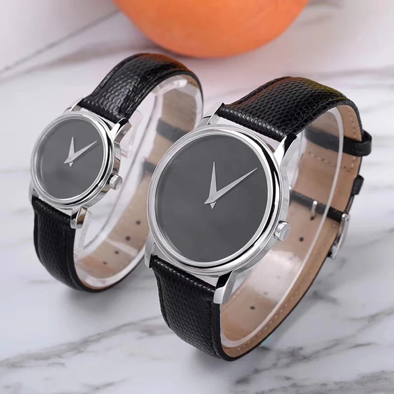 Fashion Brand Wrist Watches Man Woman Lover's 38mm 28mm Leather Strap Quartz Luxury Clock MV5