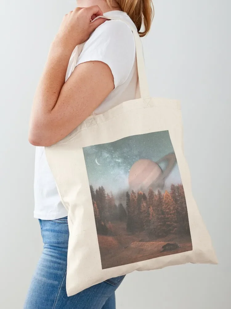 

Saturn in Autumn Tote Bag bag for beach tote bag custom female Canvas stote