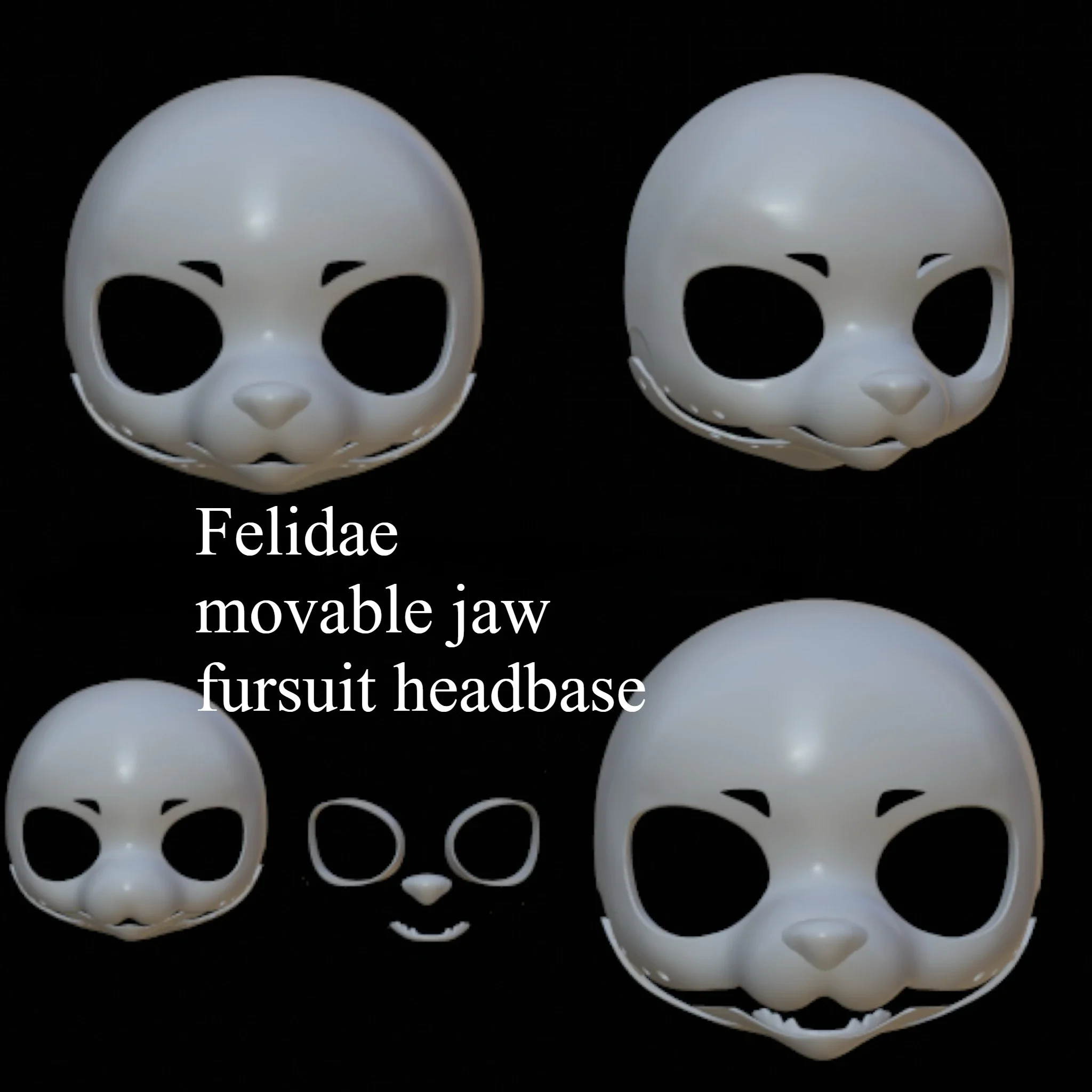 Furry Kemono Headbase Accessories Movable Jaw Headbase Fursuit Costumes Animation Fursuit DIY Accessories