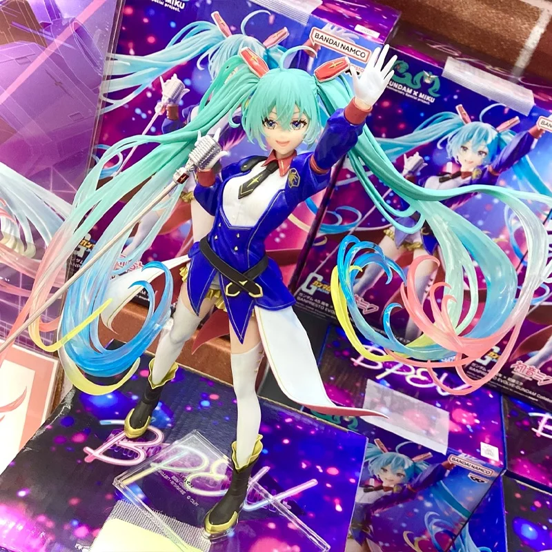 [Preventa] genuino Bandai Evolve Gundam X Miku aniversario proyecto especial Banpresto Vocaloid Hatsune Miku juguete coleccionable