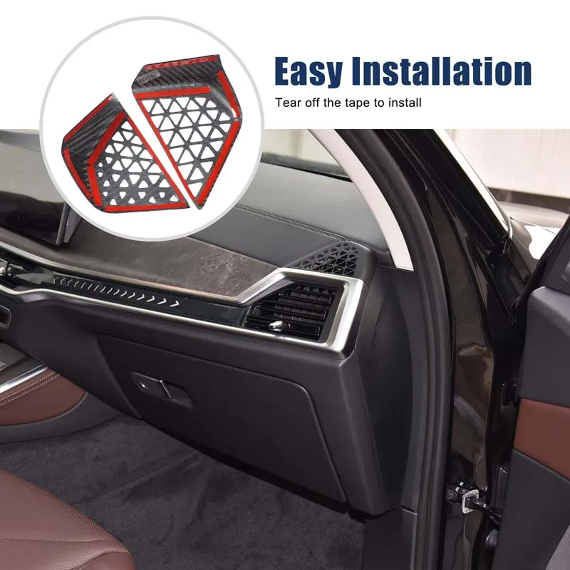 

For BMW X5 G05 X6 G06 X7 G07 2023+ Real carbon fiber car dashboard air outlet frame decorative sticker car interior accessories