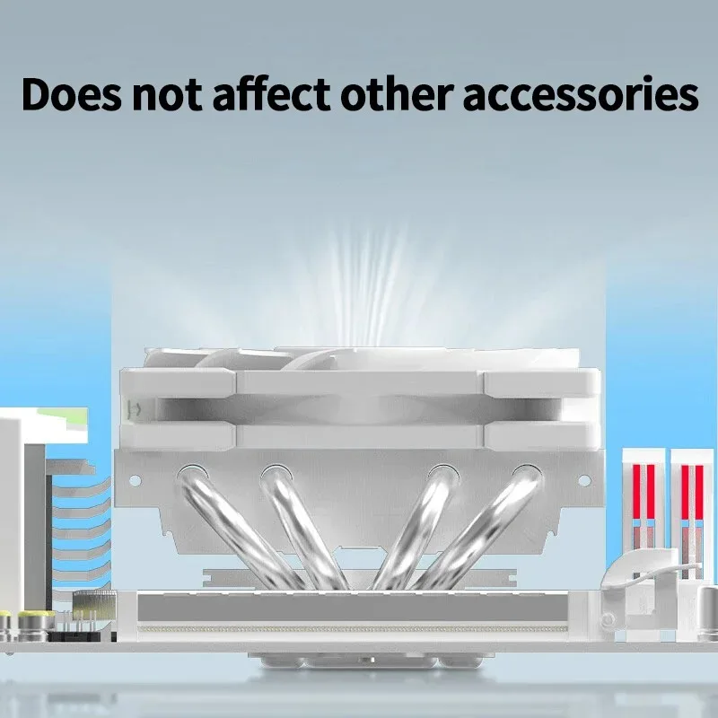 ID-COOLING ID IS-40X Low Profile CPU Cooler 4 Heat Pipes Downward Pressure Air Cooler for LGA1200/1700/115X AM4/AM5 ITX Chassis view 4