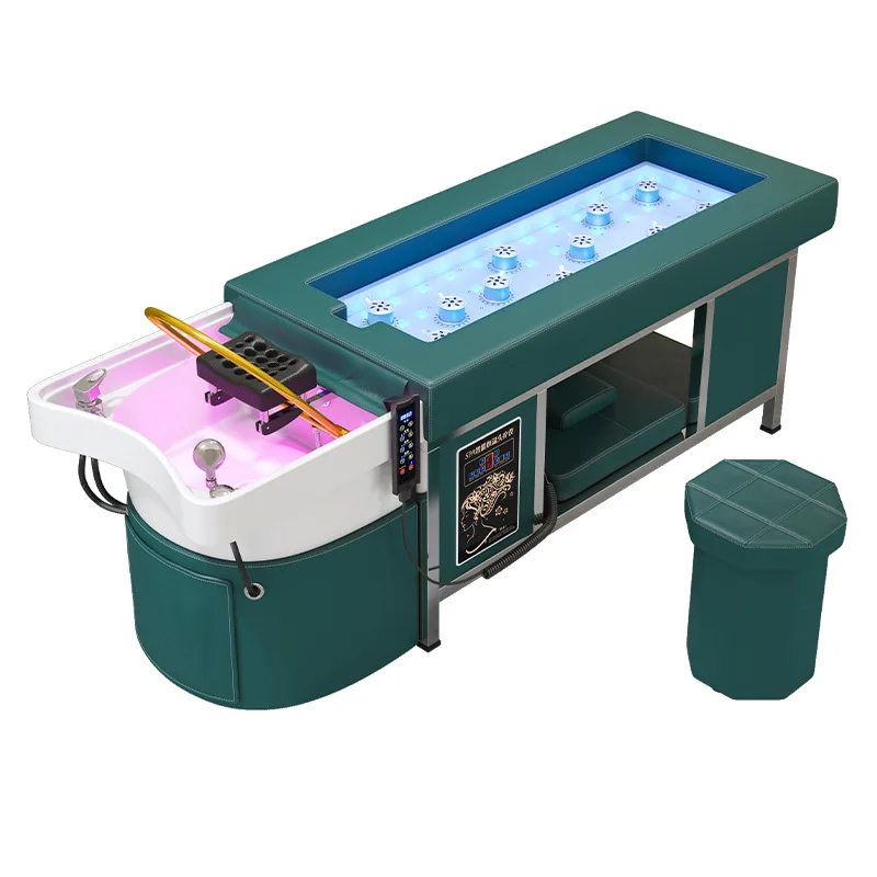 Automatic smokeless moxibustion bed barbershop special full body moxibustion home fumigation thai head therapy hair wash bed