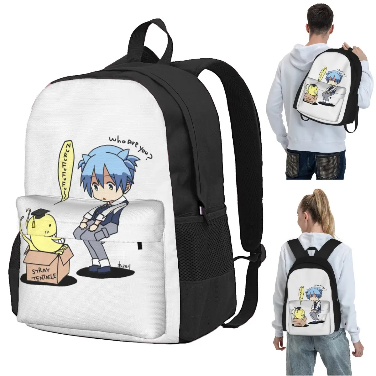 Assassination Classroom Octopus Koro Sensei Backpack Student BookBag Kids School Bag Computer Shoulder Bags for Men Women