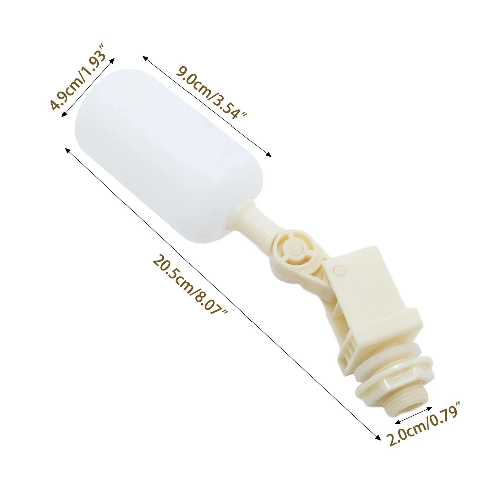 1 Pcs DN15 1/2'' New Float Ball Valve Shut Off Plastic Adjustable Auto Fill Water Control Switch Cattle Water Bowl Aquarium Tank