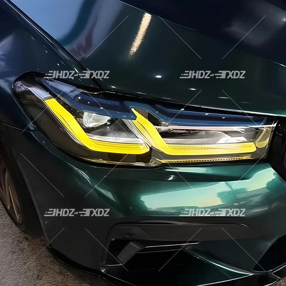 Yellow DRL LED Board Angel Eye For BMW 5' G30 G31 F90 M5 LCI 530i 2021-2023 Daytime Running Light Module Daylight Amber Blue Red