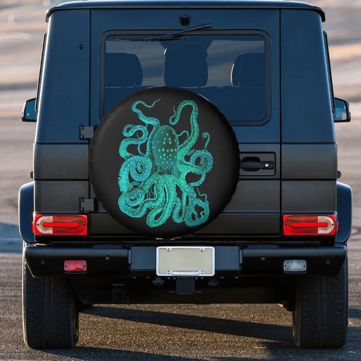 Custom Cthulhu Monster Fantasy Art Spare Tire Cover for Car Trailer 4x4 Wheel Protector Covers 14