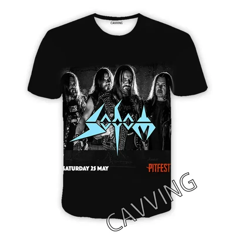 CAVVING 3D Printed Sodom Band Casual T-shirts Hip Hop Tee Shirts Harajuku Styles Tops Clothing for Men/women