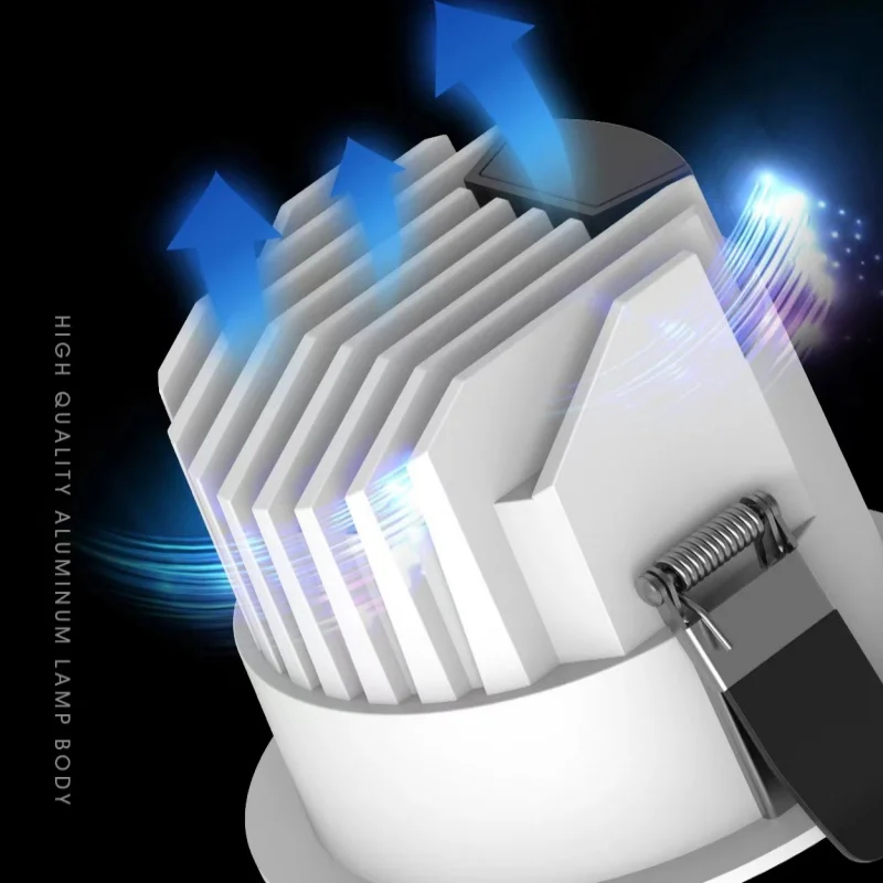LED PIR 모션 센서 눈부심 방지 다운라이트, 두꺼운 알루미늄 스포트라이트, 복도 코너 계단 야간 조명, AC220V, 10W, 20W, 30W