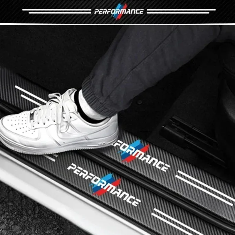 

5Pcs Carbon Fiber Car Threshold Scratch Protection Sticker For BMW Performance X1 X2 X3 X4 X5 X6 X7 E28 E90 F20 E46 E60 E92 E93