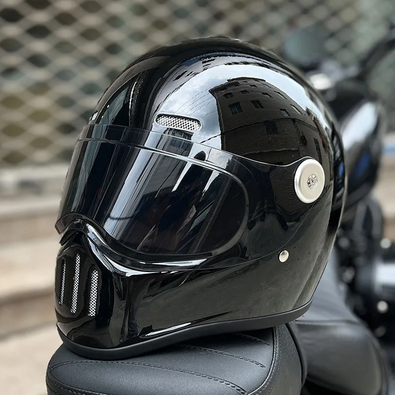 

Keaz New Trend Glossy Black Helmet motorcycle Autumn and Winter Season Halley Motorcycles General DOT Certification Full Helmet