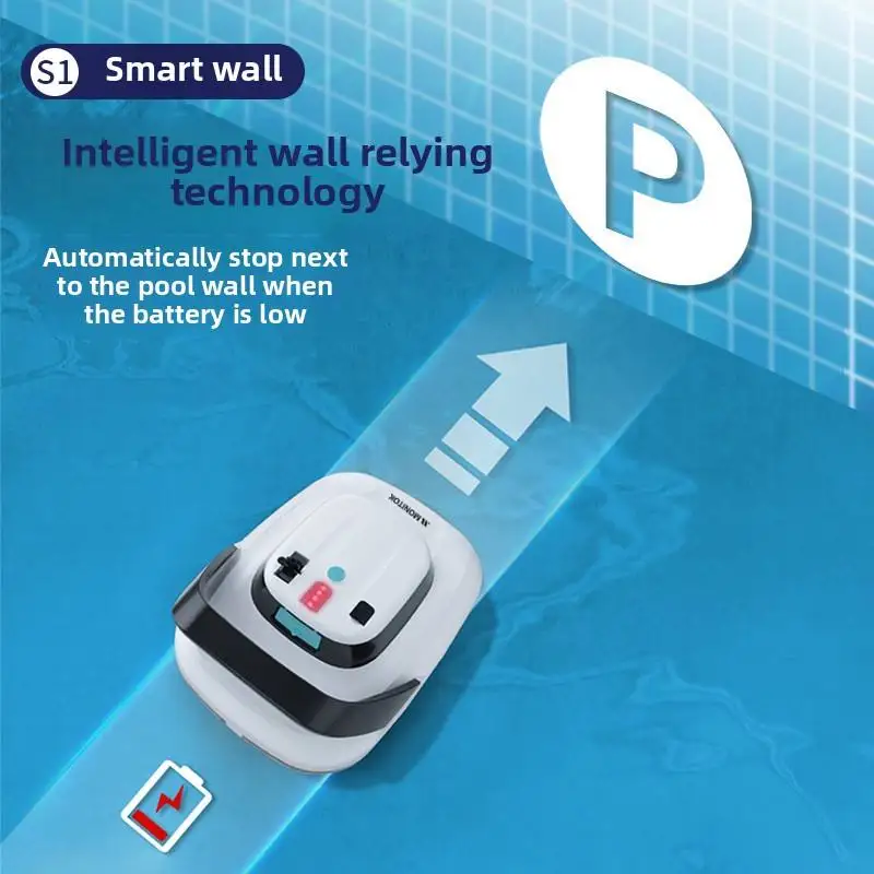 Elektrische Smart Automatische Fernbedienung Batterie E Powered Schwimmbad Reiniger Roboter Maschine Boden Wand Intelligente