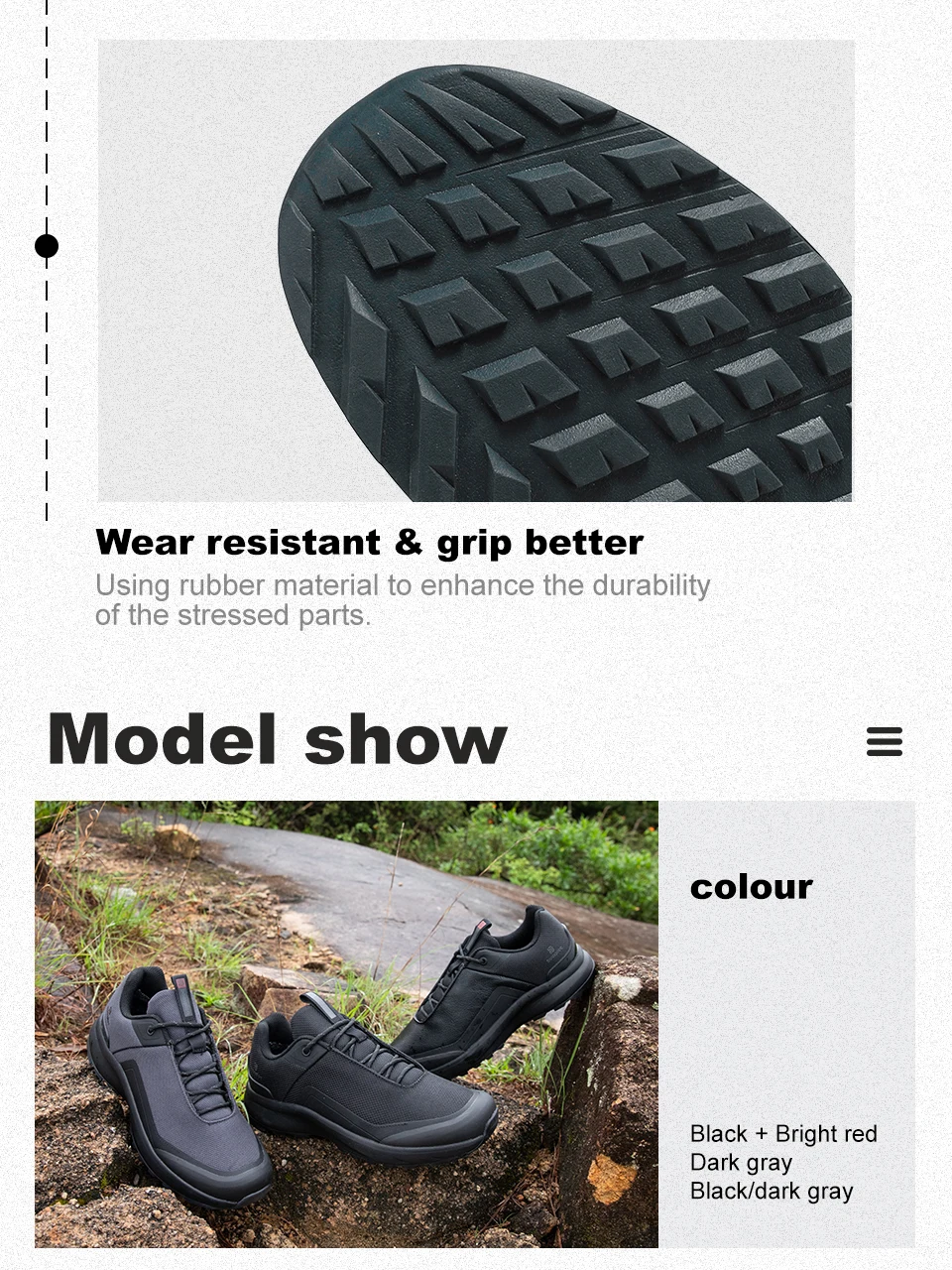 Baasploa Männer Wandern Turnschuhe Litschi Leder Hohe Qualität Männlichen Trekking Klettern Turnschuhe Nicht-slip Luxus Designer Outdoor Schuh – Detail 8
