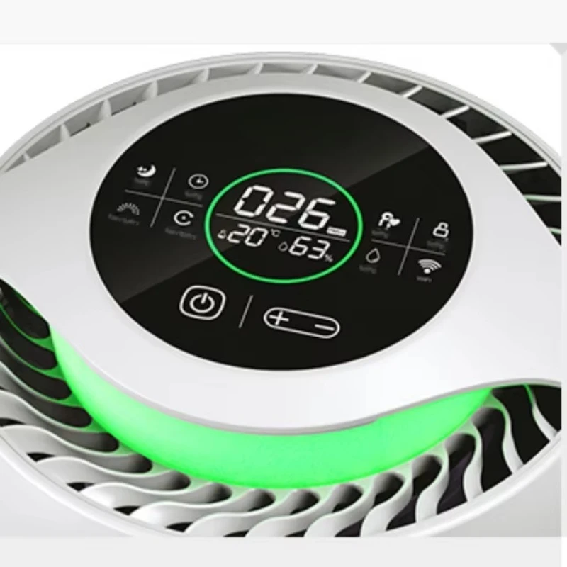 Purificador de ar doméstico inteligente com filtro HEPA13, limpador de sala de 60 m2, fonte de alimentação manual elétrica portátil, função WiFi OEM/ODM