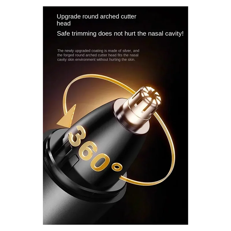 ماكينة تشذيب شعر الأنف الكهربائية منخفضة الضوضاء B51C للرجال والنساء، ماكينة قص شعر الأنف الكهربائية المحمولة القابلة لإعادة الشحن #3