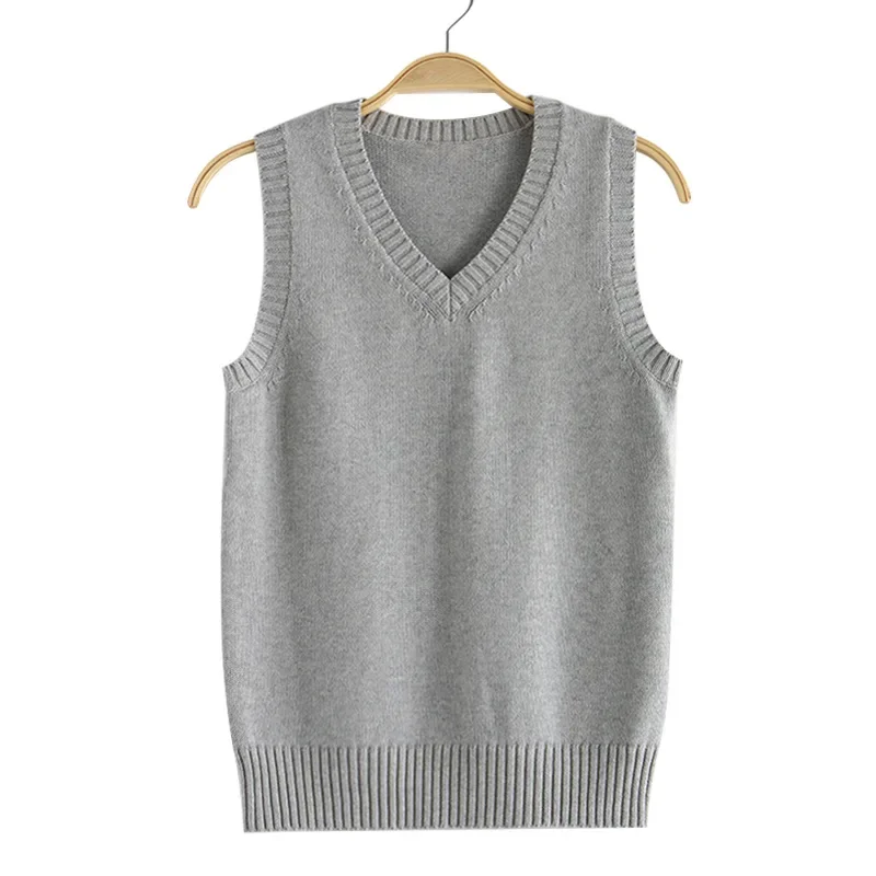 Gilet maglione uniforme scolastica secondaria per ragazze adulte Gilet femminile senza maniche Cosplay Anime Cappotto lavorato a maglia