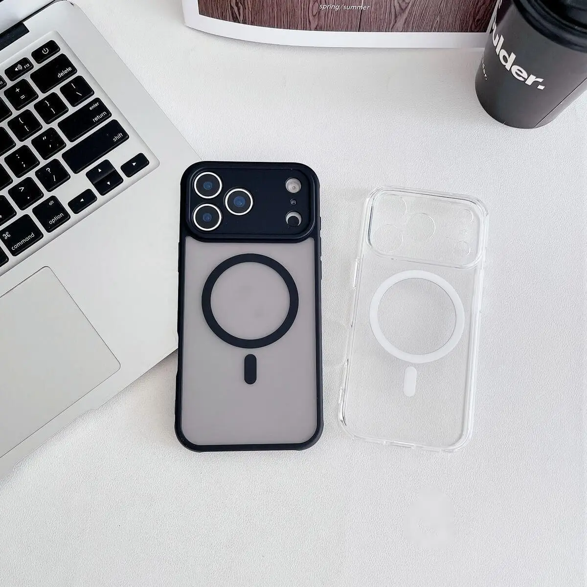 

For Apple Iphone 17 Air Pro Max Plus Case Hard PC Transparent Magnetic Protective Back Cover Case for Iphone17 Phone Shell