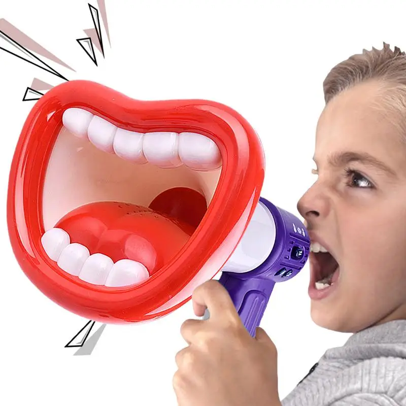 Horn Loud Speaker MultiVoice Changer Large Mouth Voice Changing Amplifier Handheld Loudspeaker Megaphone Trick Joke For Children