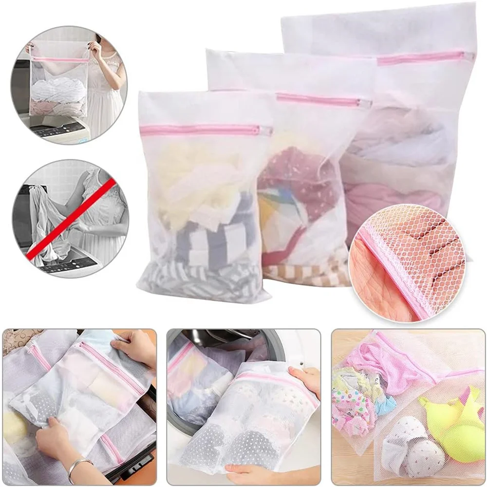 Wash Machine Wash Bags with Zip Closure for Hosiery Blouse Underwear Bra Lingerie Baby Clothes Delicate Wash Laundry Bags