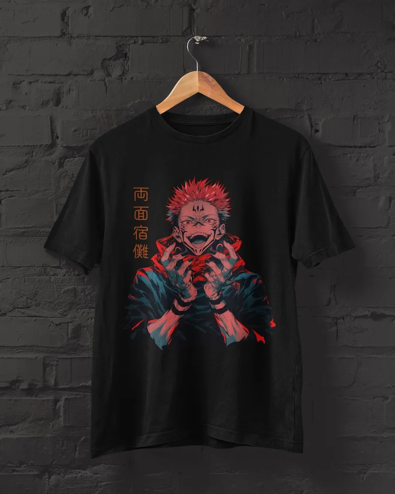 anime shirt, jujutsu kaisen shirt, itadori,  Gojo, Graphic Anime Tee