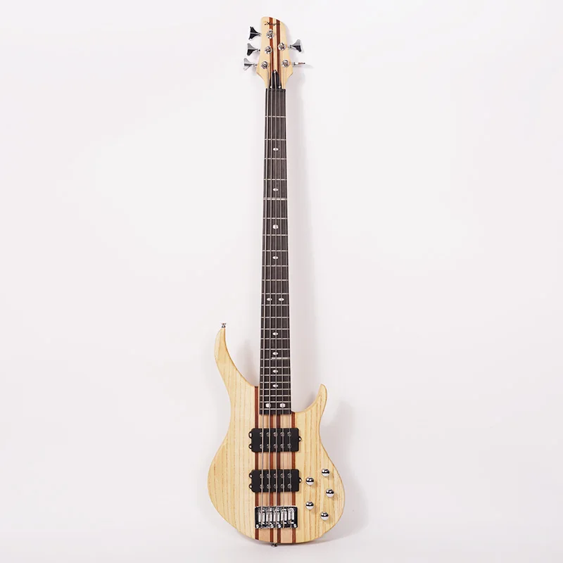 

Factory Direct Ash Mahogany 5-String Electric Bass Battery Customized Neck Thru Active Pickup 24 Frets Vintage Classical Basses