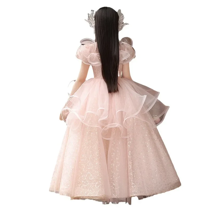 فستان الأميرة للفتيات فساتين 2 إلى 8 سنوات فستان بناتي فاخر فساتين أطفال على العرض فتاة أنيقة