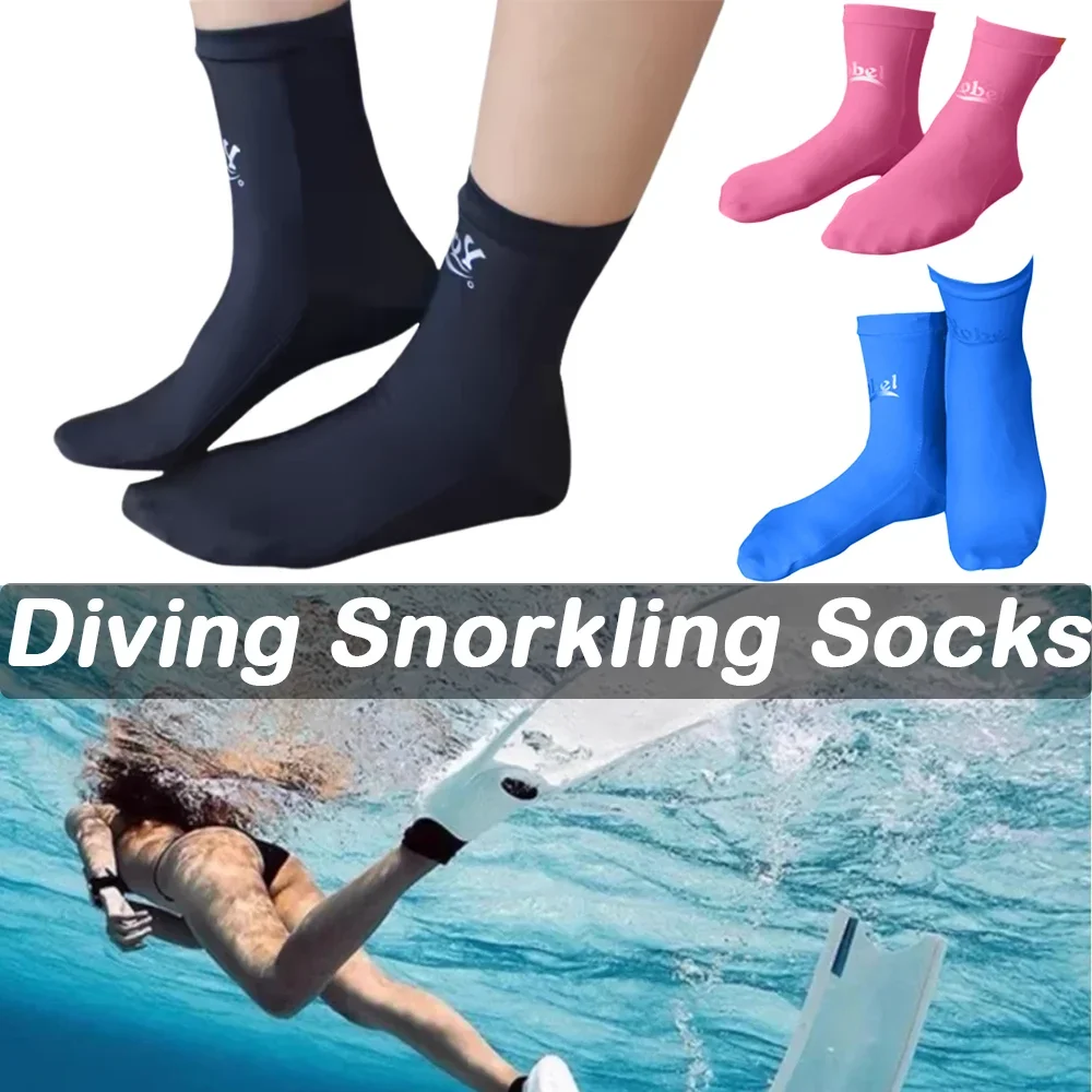 1Pair Lycra Snorkeling Socks Lightweight Polyamide Fins Diving Socks Snorkeling Men Women Water Sports Socks Free Size Adults