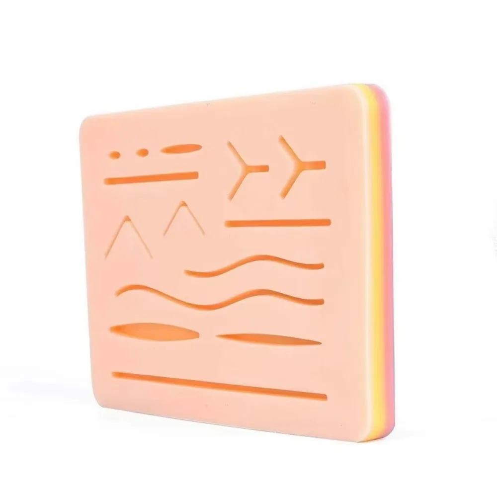 

Training Kit Silicone Skin Pad Surgical Wound Practice Simulation Suture Training Kit Traumatic Suture Practice Human Skin Model