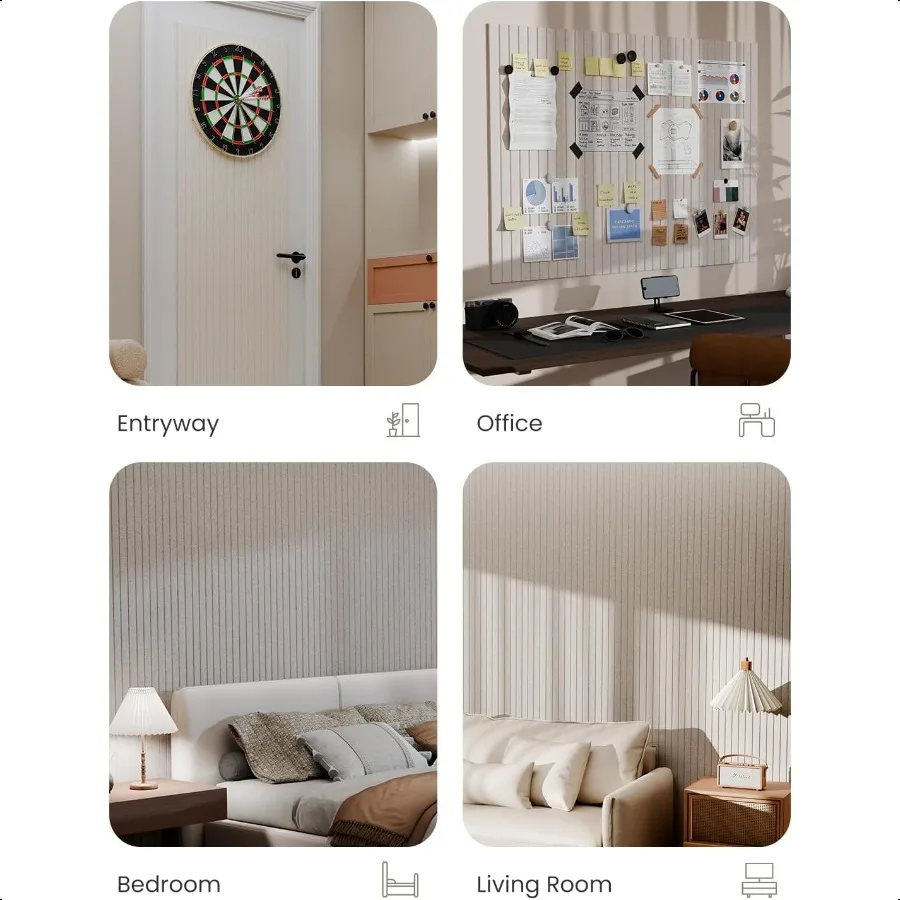 لوحة الفلين الكبيرة البديلة 47 × 35 بلاط لوحة الإعلانات مع 30 دبابيس ضغط 70 علامة تبويب لاصقة 12 حزمة لوحة الحائط المسطحة الفلين B #5