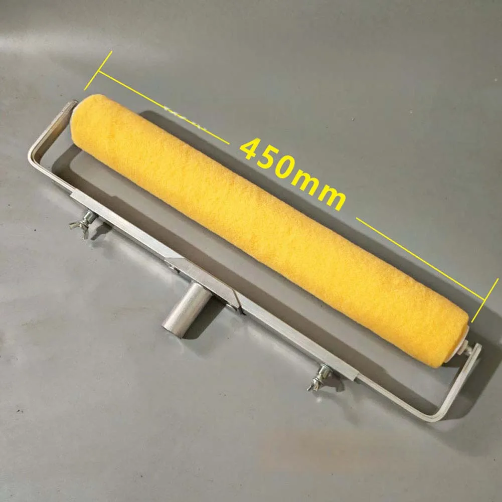 Lambskin Roller Brush with Aluminum Alloy Handle for Artistic Application and Texture Effects on Walls and Surfaces