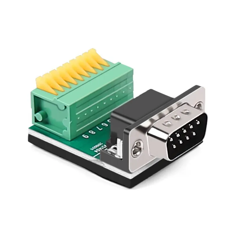 1PCS  RS232 / 422 / 485 Signals Breakout Board Serial Port Header DB9 Male / Female to Terminal Block Adapter