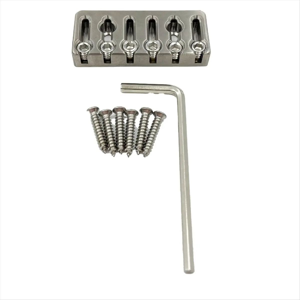 L79A 6 String Headless Guitar Bridge String Lock for 6 String Headless Electric Guitar Silver