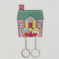 Couple Key Holder Wall Acrylic Together Keychain Hanger Matching Key Rack Organizer Entryway Keyring Home Decor Christmas Gift