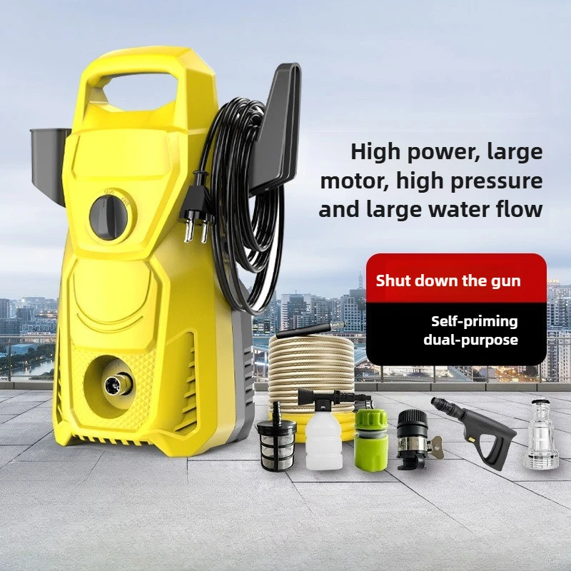

220 В, 6 л/мин, бытовой водяной пистолет высокого давления, 3000 Вт, мощный инструмент для чистки сада, водяной пистолет для автомойки, мощная машина для чистки
