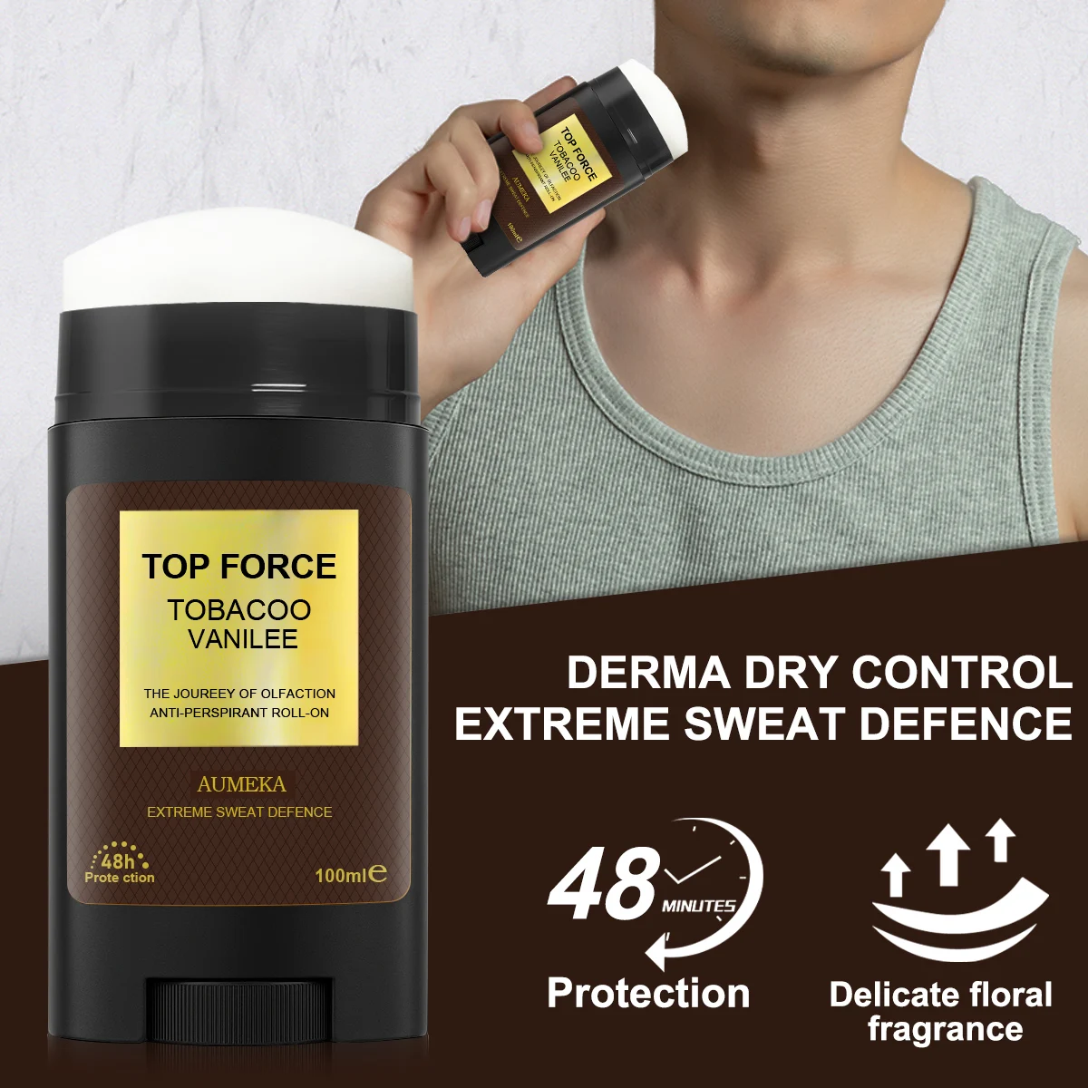 โรลออนระงับกลิ่นกายและเหงื่อสำหรับผู้ชาย กลิ่นหอมสดชื่น ติดทนนาน พร้อมแบบแท่ง