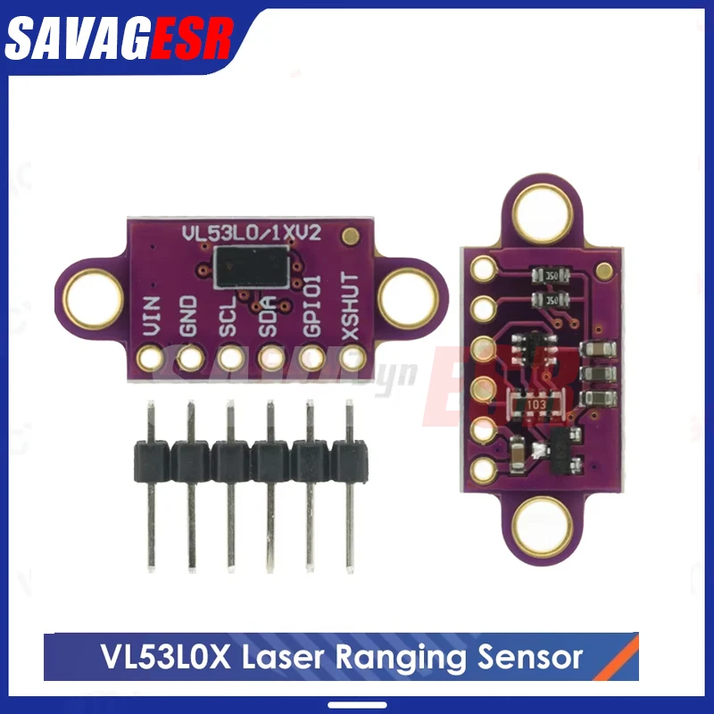 VL53L0X Time-of-Flight (ToF) Laser Ranging Sensor Breakout 940nm GY-VL53L0XV2 Laser Distance Module I2C IIC 25MM*10.7MM