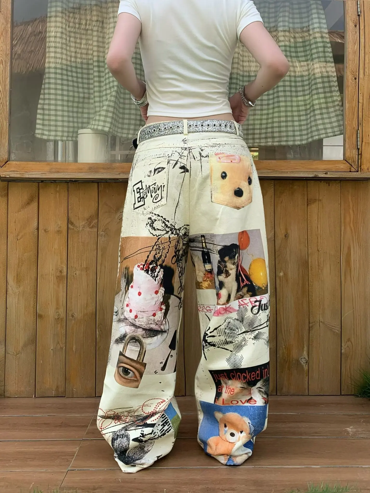 

Y2K Baggy Jeans Anime Harajuku Print Pattern Vintage Streetwear Fashion Hip Hop Men Women High Waisted Casual Wide Leg Jeans New