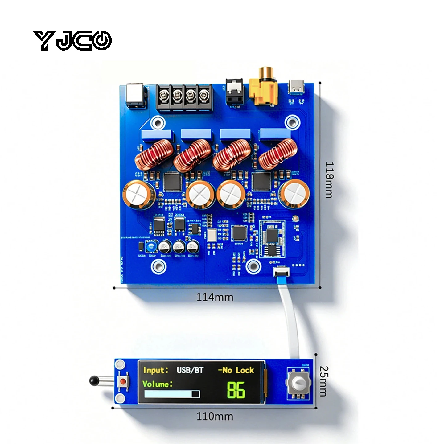 placa-amplificadora-bluetooth-yjco-de-doble-chip-acm8816-decodificador-de-audio-hifi-de-300w-×-2-compatible-con-ldac-usb-coaxial-optico-con-control-remoto