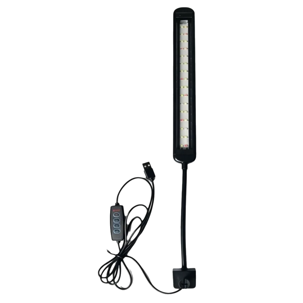 Adjustable Brightness Aquarium Clip Light USB Powered Energy Saving Fish Tank Lamp Waterproof Multi Colored LED Plant Grow Light