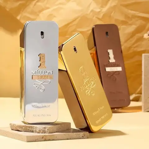 100ml 골든 밀리언에어 오 드 퍼퓸 - 남성용 오래 지속되는 가죽 노트 향수, 럭셔리 코롱 어트랙션 2024 에디션