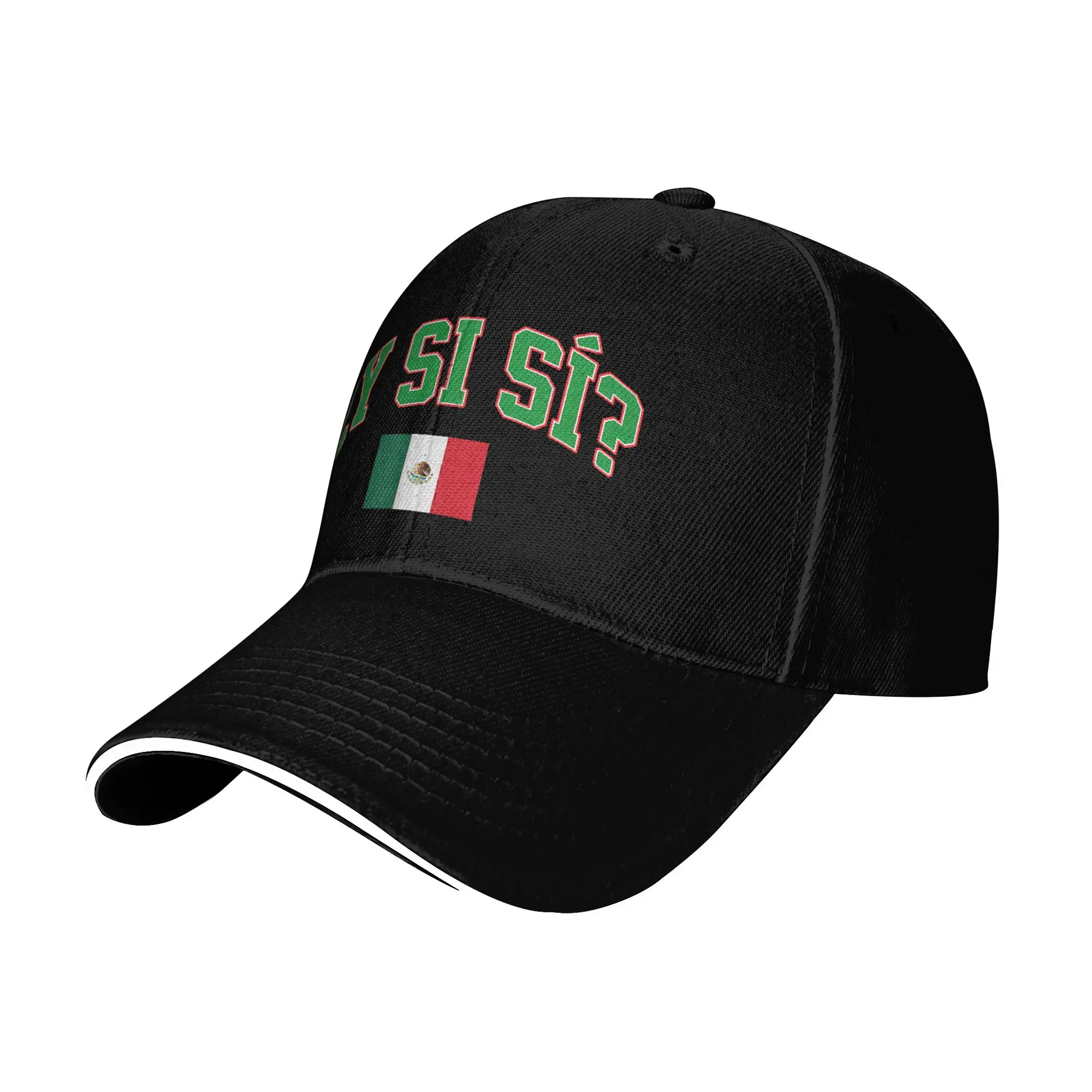 Casual Baseball Cap Varsity Green Red Mexico Y Si Flag  Outdoor Sport Hip Hop Hats For Unisex Sunscreen Classic Baseball Caps