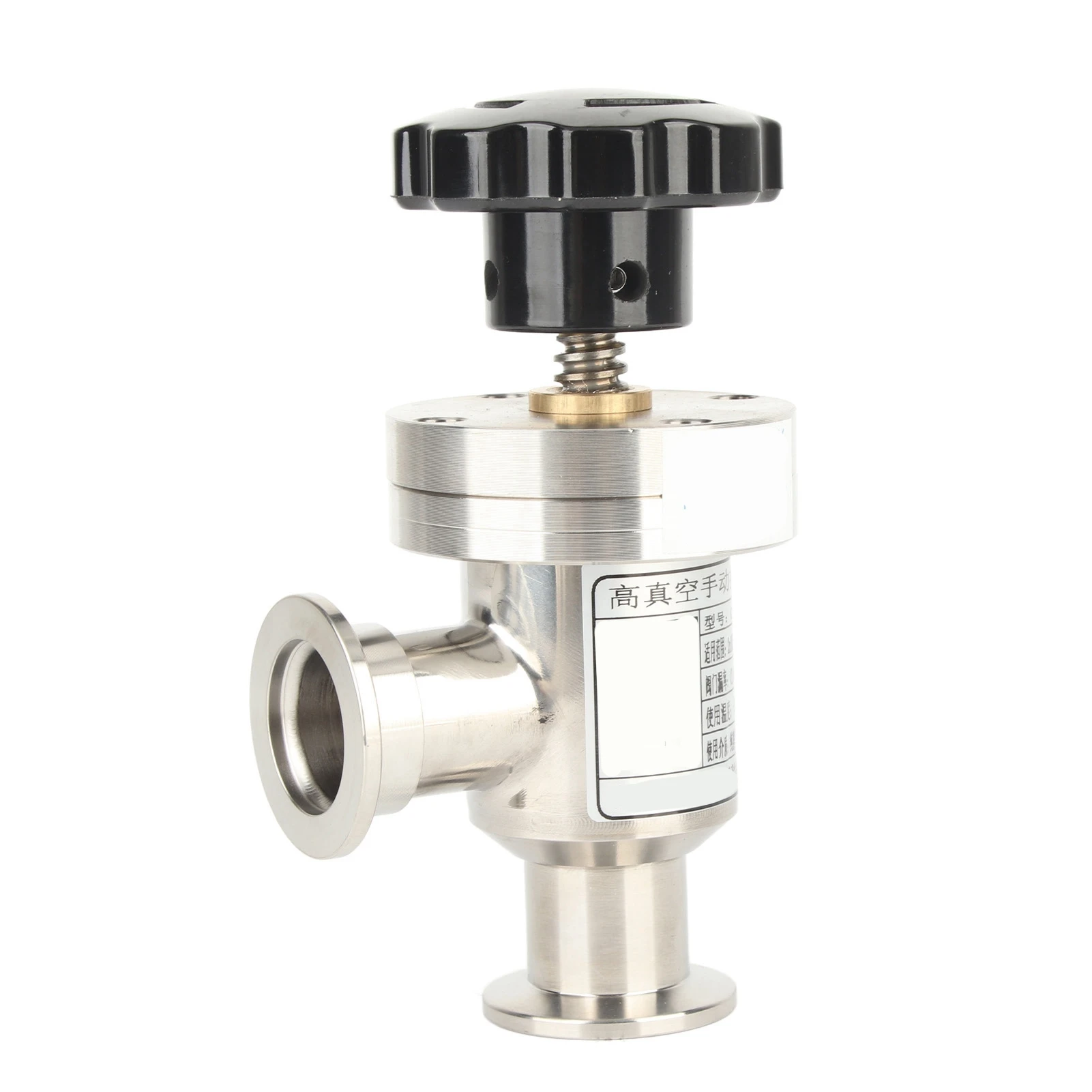KF25 304 Stainless Steel High Vacuum Manual Right Angle Bellow Isolation Valve