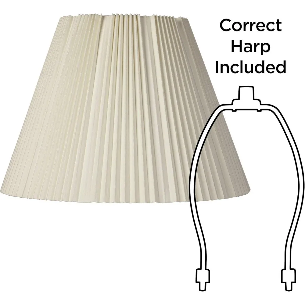 غطاء مصباح قشر البيض مطوي إمبراطوري كبير 9x17x11.75 مع القيثارة والبديل النهائي لديكور المنزل #6