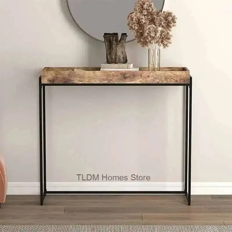 Console Porch Porch New Tables Living Room Chinese Cabinet for Hallway Solid Wood Table Against The Wall Long Narrow Table Z