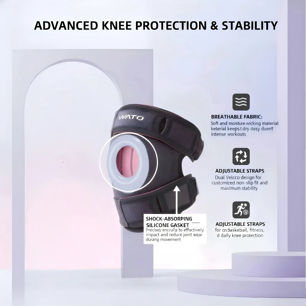 Knee Braces for Pain Relief Compression Knee Sleeves with Patella Gel Pad Side Stabilizers Knee Support Meniscus Tear Tools