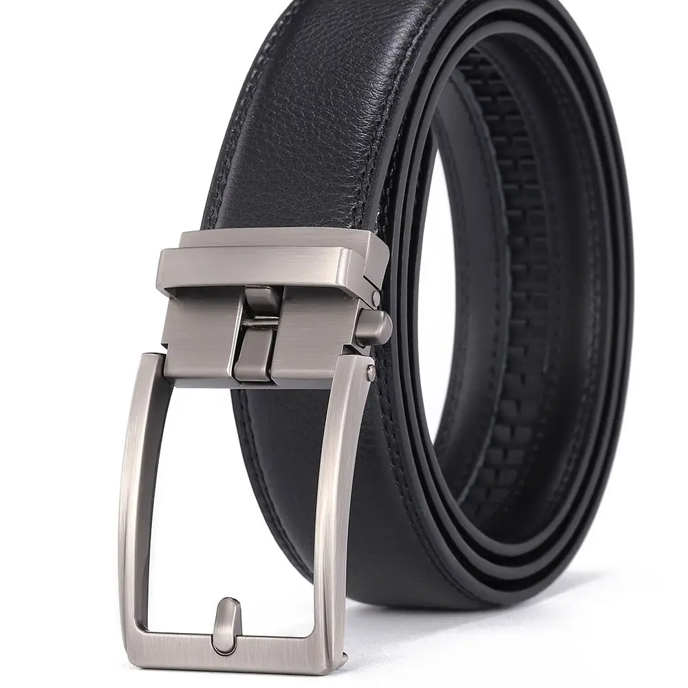 

Fashion Luxury Design Cow Genuine Leather Belt Trendy Man Business Waistband Automatic Buckle Belt