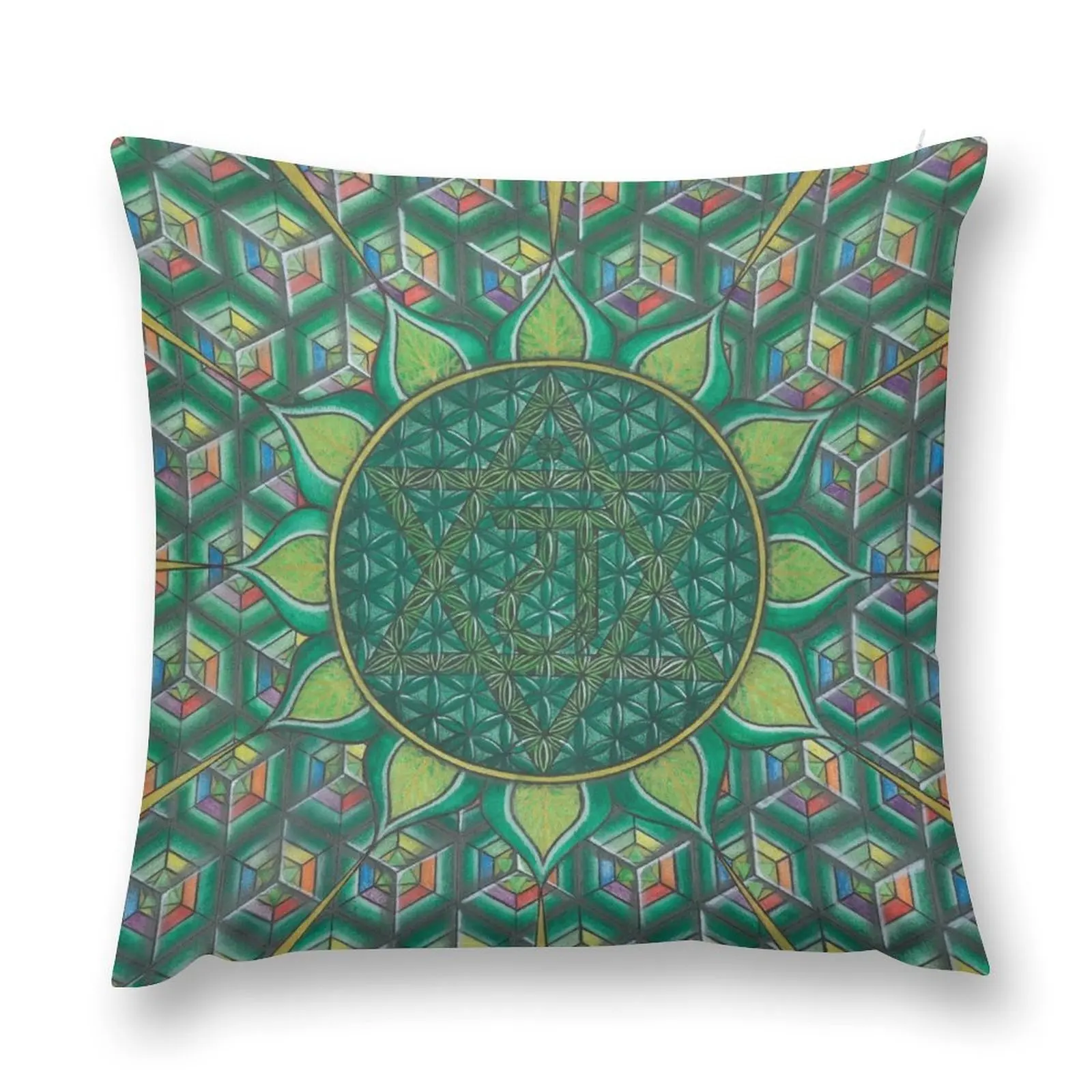 

The Heart Chakra Throw Pillow Elastic Cover For Sofa luxury decor pillow