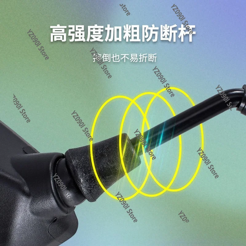 Multifit Convex Rearview Mirror Handlebar Mount Reflector For Scooter Bicycle Tricycle