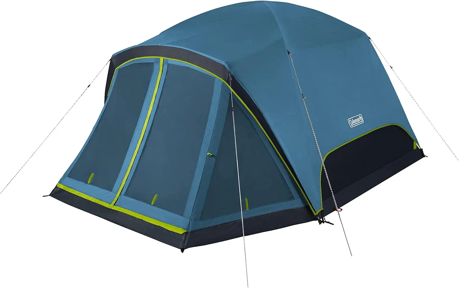 Coleman Skydome Camping Tent with Dark Room Technology and Screened Porch, Weatherproof 4/6 Person Tent Blocks 90% of Sunlight,